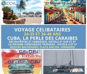 Voyages Cacher CCVL Celibataires-CUBA, perle des Caraïbes 24-35 et 36-46 ans - logo