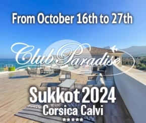 Club Paradise Corse Sukkot 2024 - 2