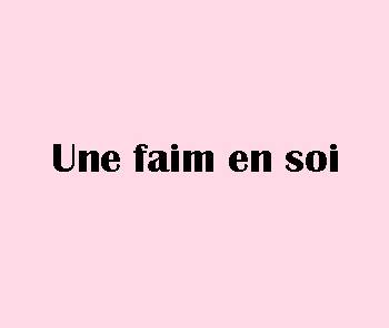 cover Une faim en soi