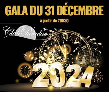 cover Club Paradise Gala du 31 Décembre