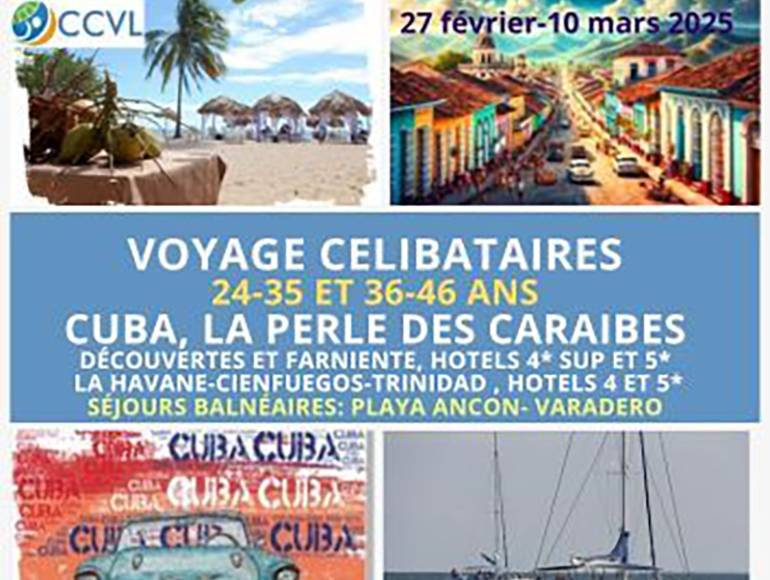 cover CCVL Celibataires-CUBA, perle des Caraïbes 24-35 et 36-46 ans